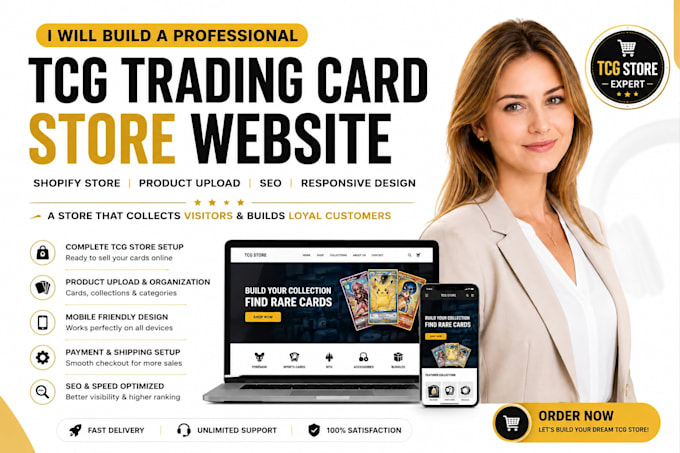 build a professional tcg trading card store website