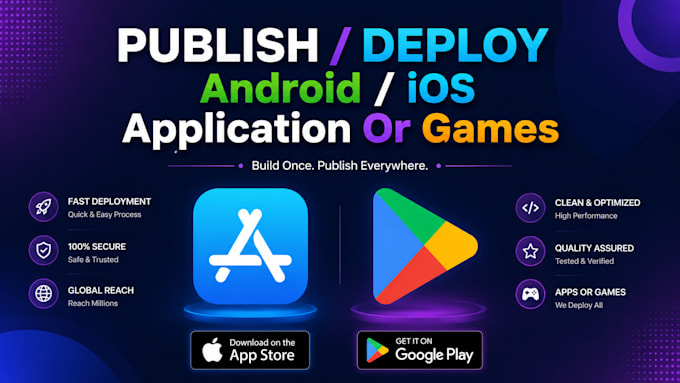publish and update ios android app or games on google play store