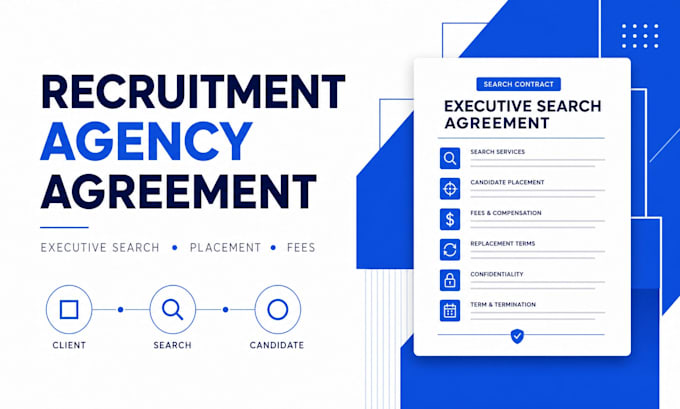 draft a recruitment agency agreement or executive search contract