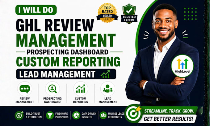 do ghl review management prospecting dashboard custom reporting lead management