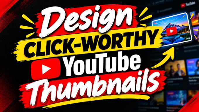 design click worthy youtube thumbnails with high CTR