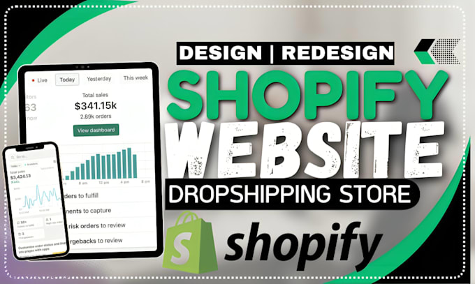 build shopify website design, redesign shopify store, shopify dropshipping store