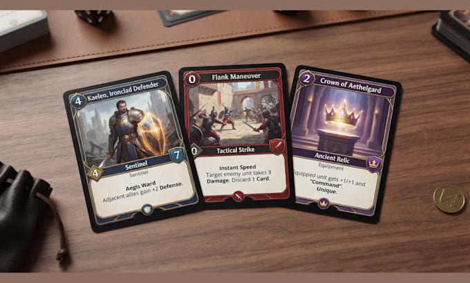 design professional custom cards for your card game