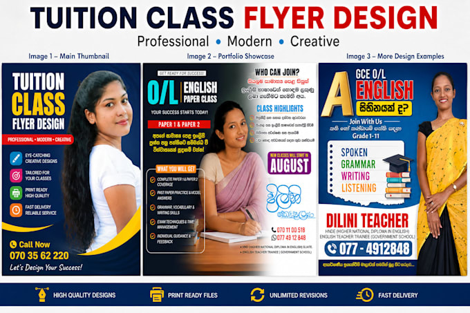 design a professional tuition class flyer, poster and social media ad
