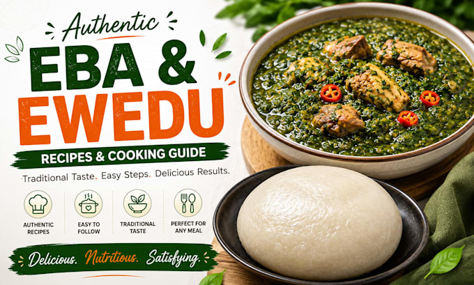 make authentic  eba and ewedu recipe instruction