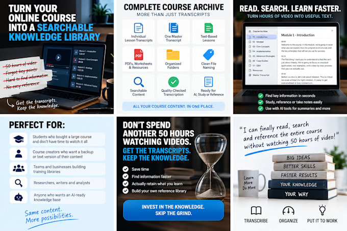 archive and transcribe your online course