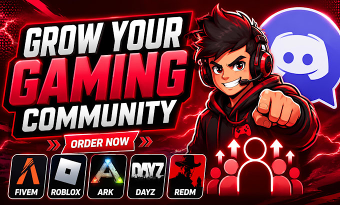 do minecraft server promotion, gaming fivem server, dayz, rust, discord growth