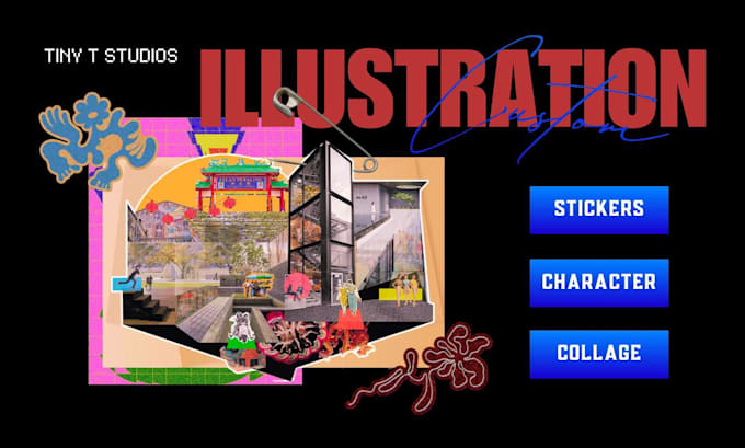 create custom illustrations, stickers, collages or characters