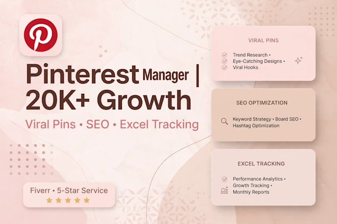 be your pinterest manager for growth and create viral pins