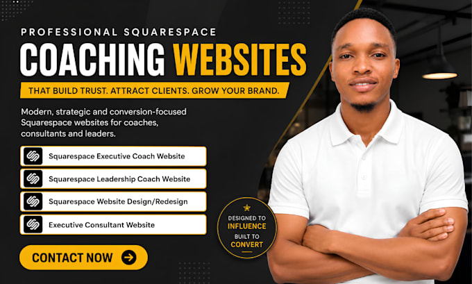 build squarespace executive coaching website design leadership website redesign