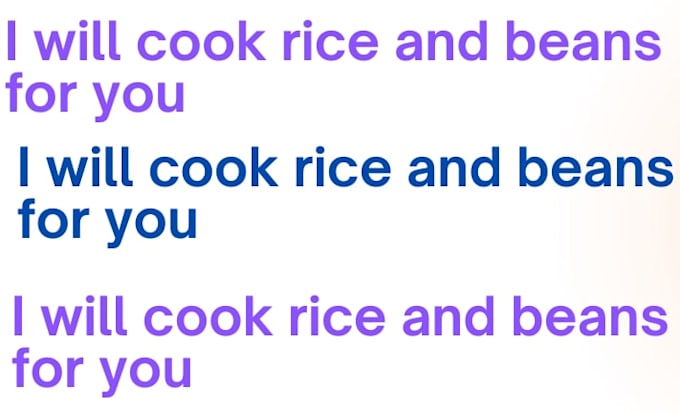 do a very tastful rice and beans for you