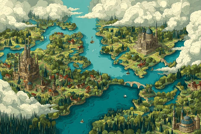 draw vector map in illustrator