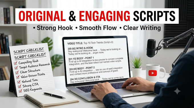 write engaging youtube video scripts