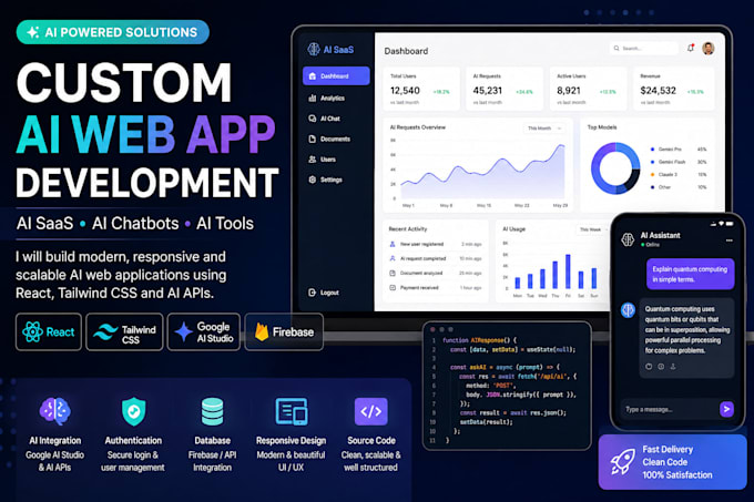 develop a custom ai web app