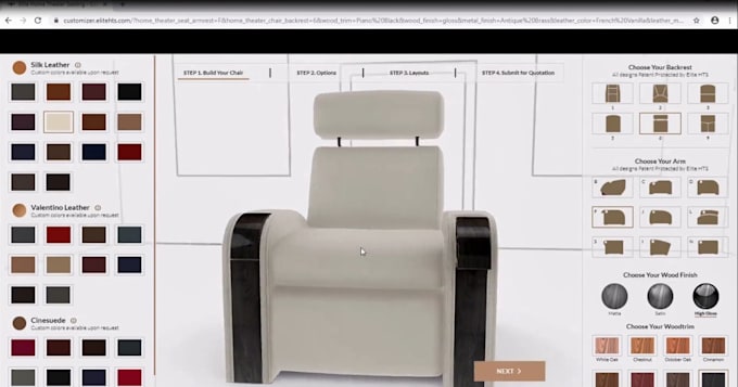 design 3d furnifure product 3d model for sofa, 3d configuration sofa, glb, webgl
