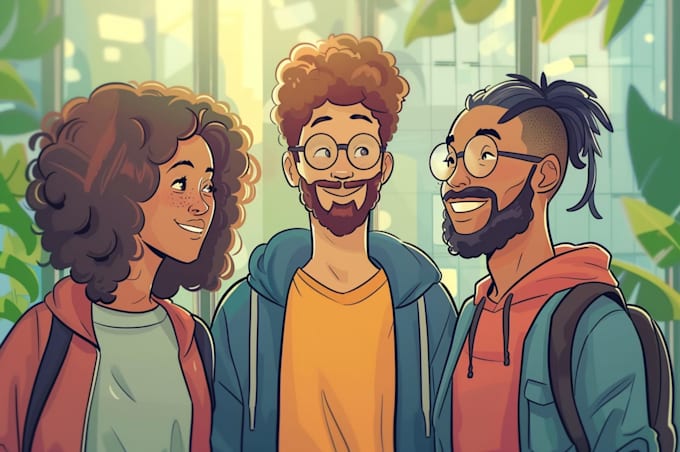 design cartoon, comics and illustration