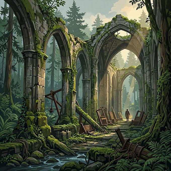craft cinematic environment art with mood and depth