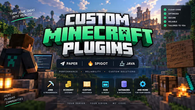 develop a custom minecraft paper or spigot plugin