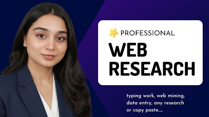 web research and data entry job