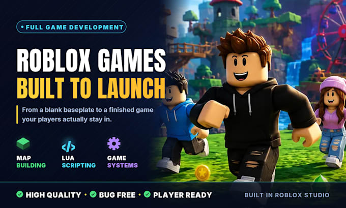 roblox scripter, roblox developer, build roblox map roblox full game development