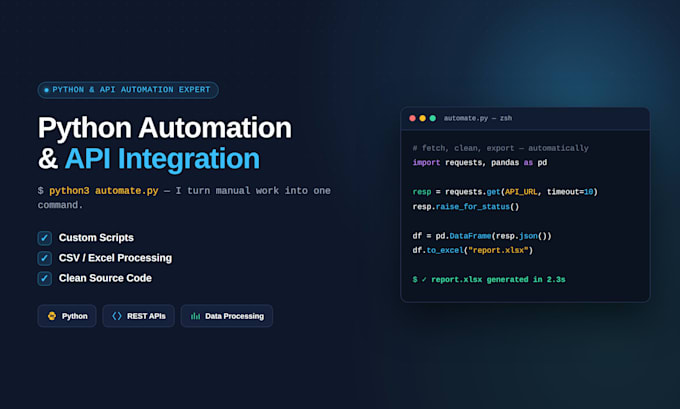 build a python automation script to automate your repetitive tasks