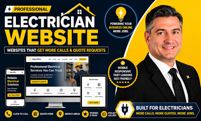 design a professional wordpress electrician website for your business