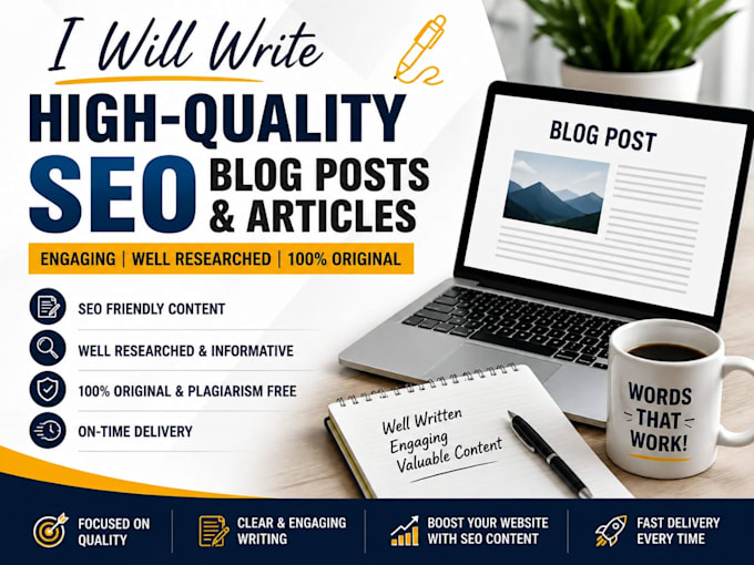 write high quality content and blog post