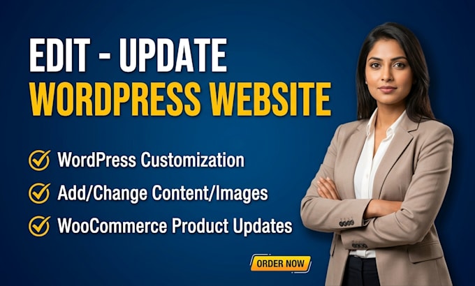 do wordpress website edit, customization and content update