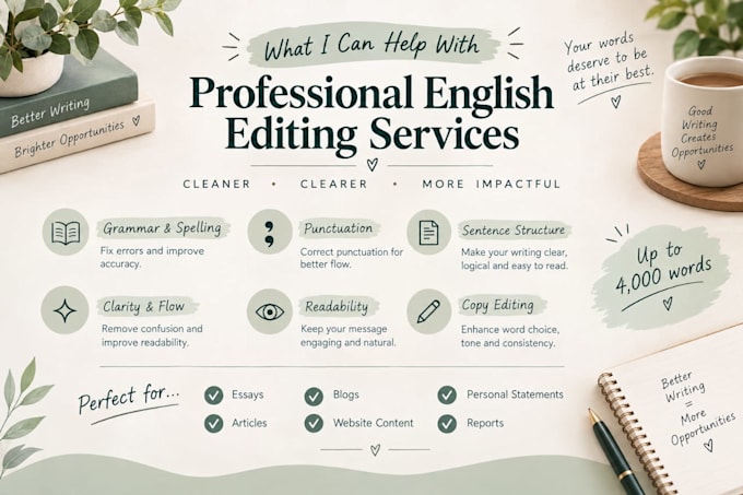 proofread and edit english text for grammar