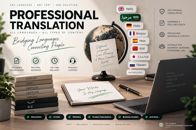provide professional document conversion, translation and editing
