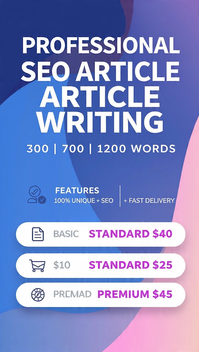 write SEO articles, blog posts and website content in english