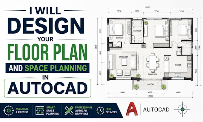 design your floor plan and space planning in autocad