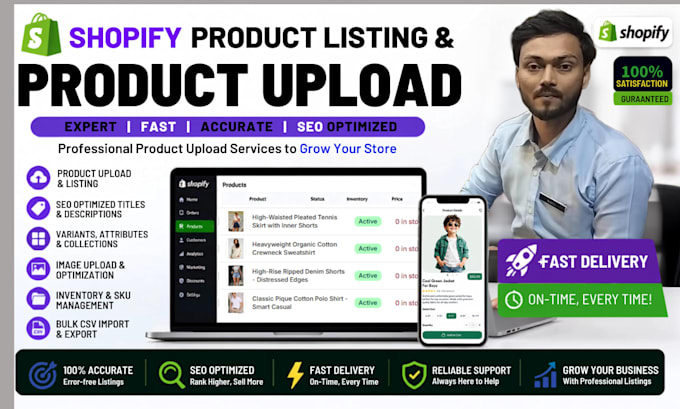 shopify product listing and management