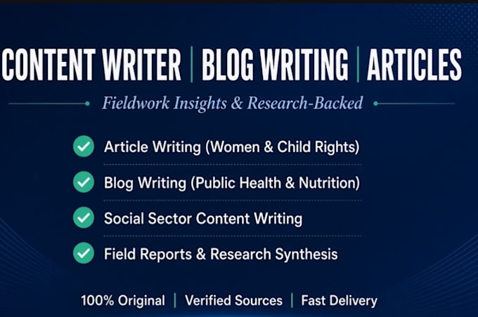write research based health and social awareness articles