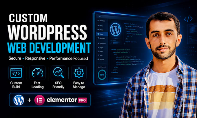 custom wordpress web development with elementor pro