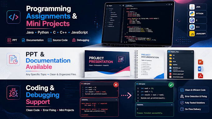 programming assignments mini projects PPT debugging