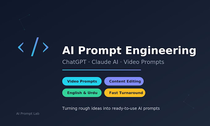write expert ai prompts for video and content