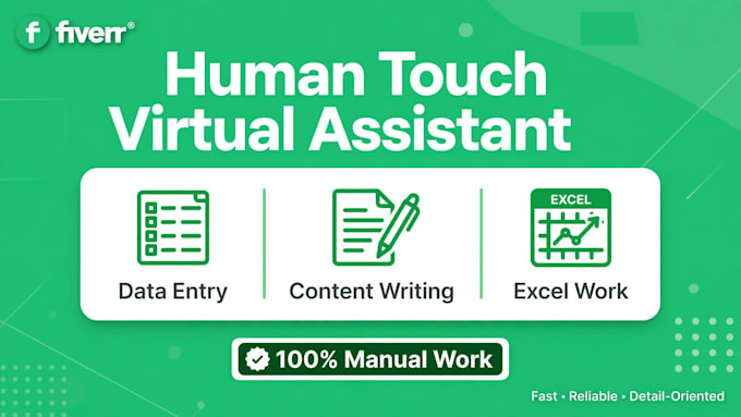 be your professional virtual assistant for data entry and admin work