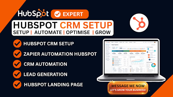 hubspot crm setup zapier automation landing page expert website implementation