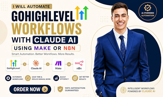 automate gohighlevel workflows with claude ai using make or n8n