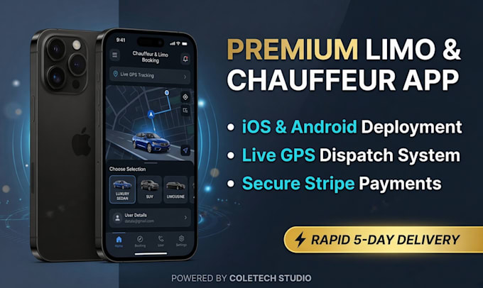 develop an on demand chauffeur booking and limo service mobile app