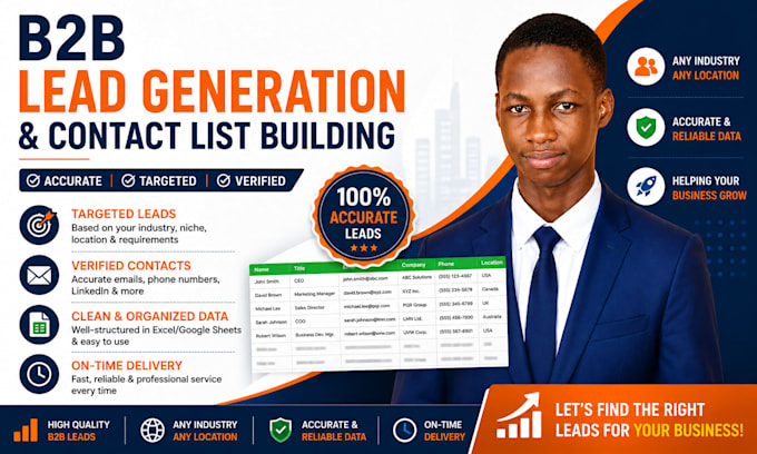 generate b2b lead for you business and close sales