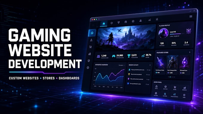 custom websites for gaming communities and bussines