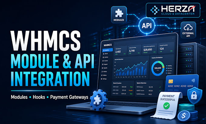 develop whmcs modules, payment gateways, and API integrations