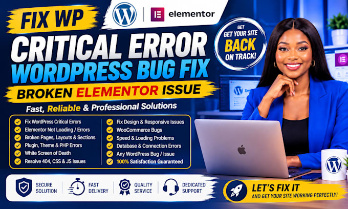 fix wp crictal error wordpress bug fix broken elementor issue not loading errors