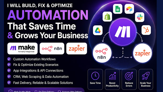 fix make com, made com, setup make com automation, make automation, make expert