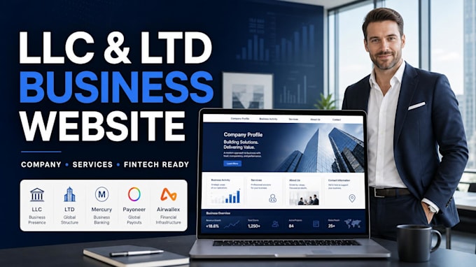 create business website fintech website integration llc compliance website setup