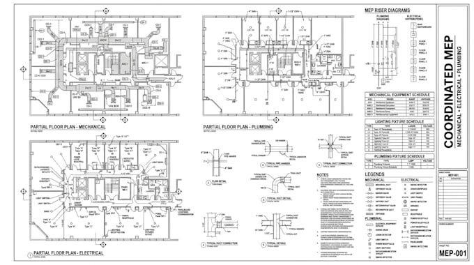 create mep drawings for mechanical electrical and plumbing systems