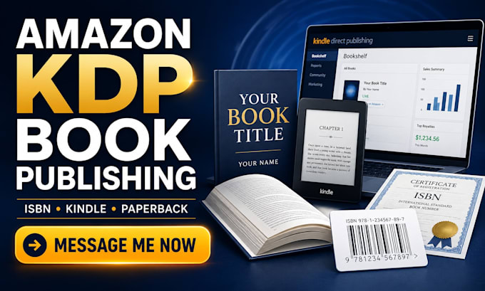 publish your book on amazon KDP with isbn registration
