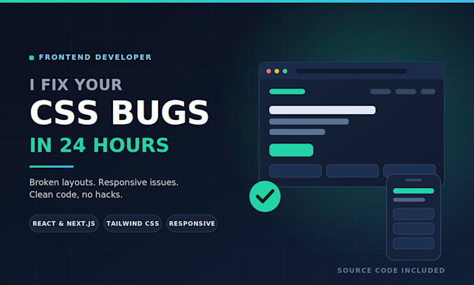 fix your css tailwind or responsive layout issues